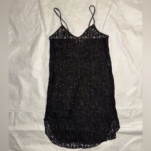 Elegant Black Lace Slip Dress